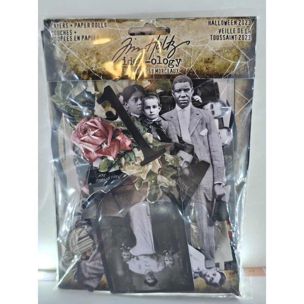 Tim Holtz Idea-ology Halloween 2023 Layers Paper Dolls TH94333 68 Pieces New